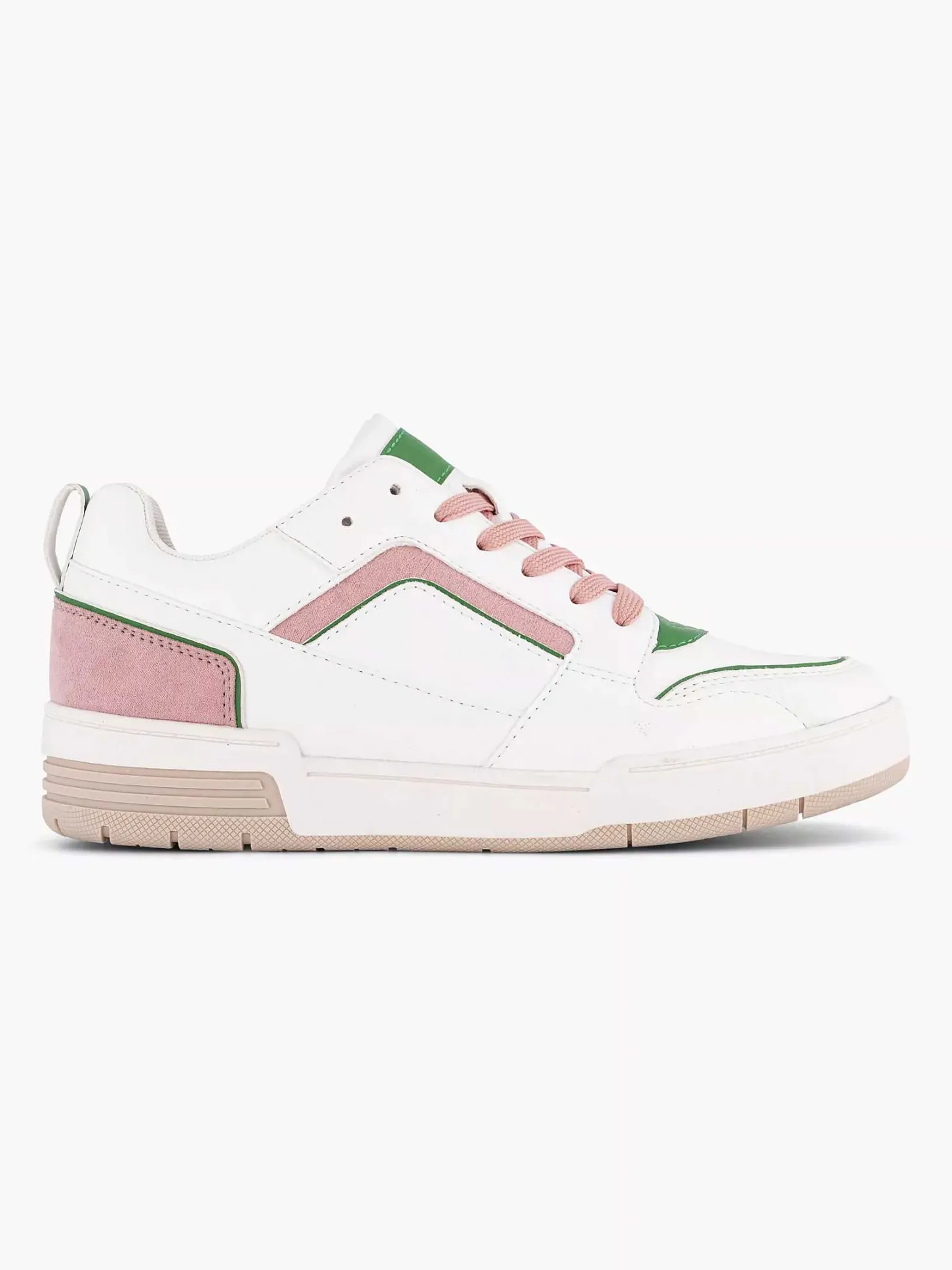 Best Witte Retro Sneaker Roze Dames Sneakers