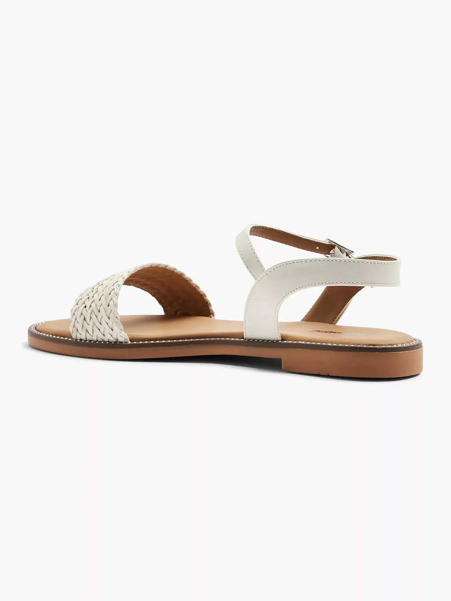 Outlet Witte Sandaal Gevlochten Dames Sandalen