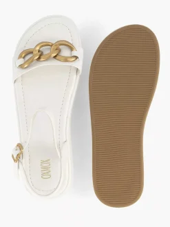 Clearance Witte Sandaal Sierketting Dames Sandalen