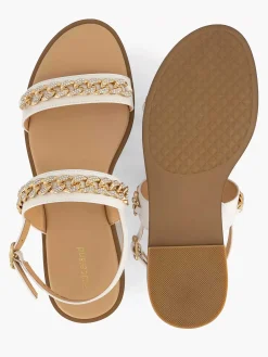 Best Witte Sandaal Sierketting Dames Sandalen