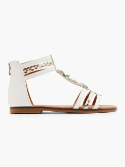 Discount Witte Sandaal Steentjes Dames Sandalen