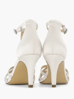 Best Witte Sandalette Steentjes Dames Hoge Hakken