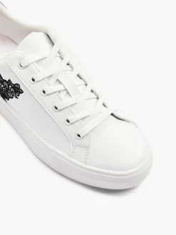 Clearance Witte Sneaker Bloemen Dames Sneakers