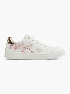 Witte Sneaker Bloemenprint Kinderen Jongensschoenen