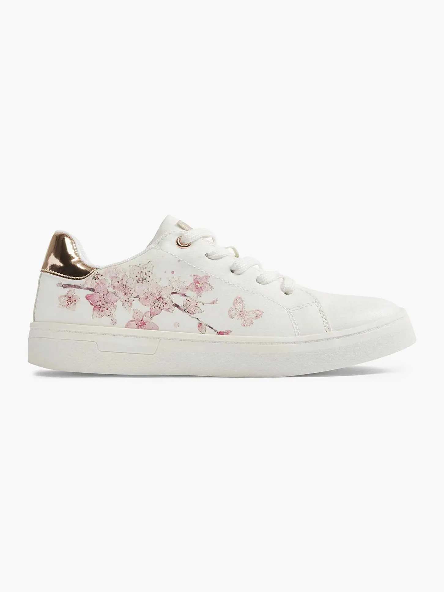 Witte Sneaker Bloemenprint Kinderen Jongensschoenen