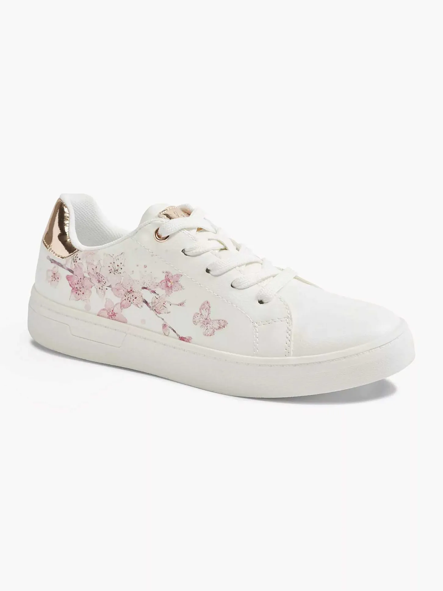 Witte Sneaker Bloemenprint Kinderen Jongensschoenen