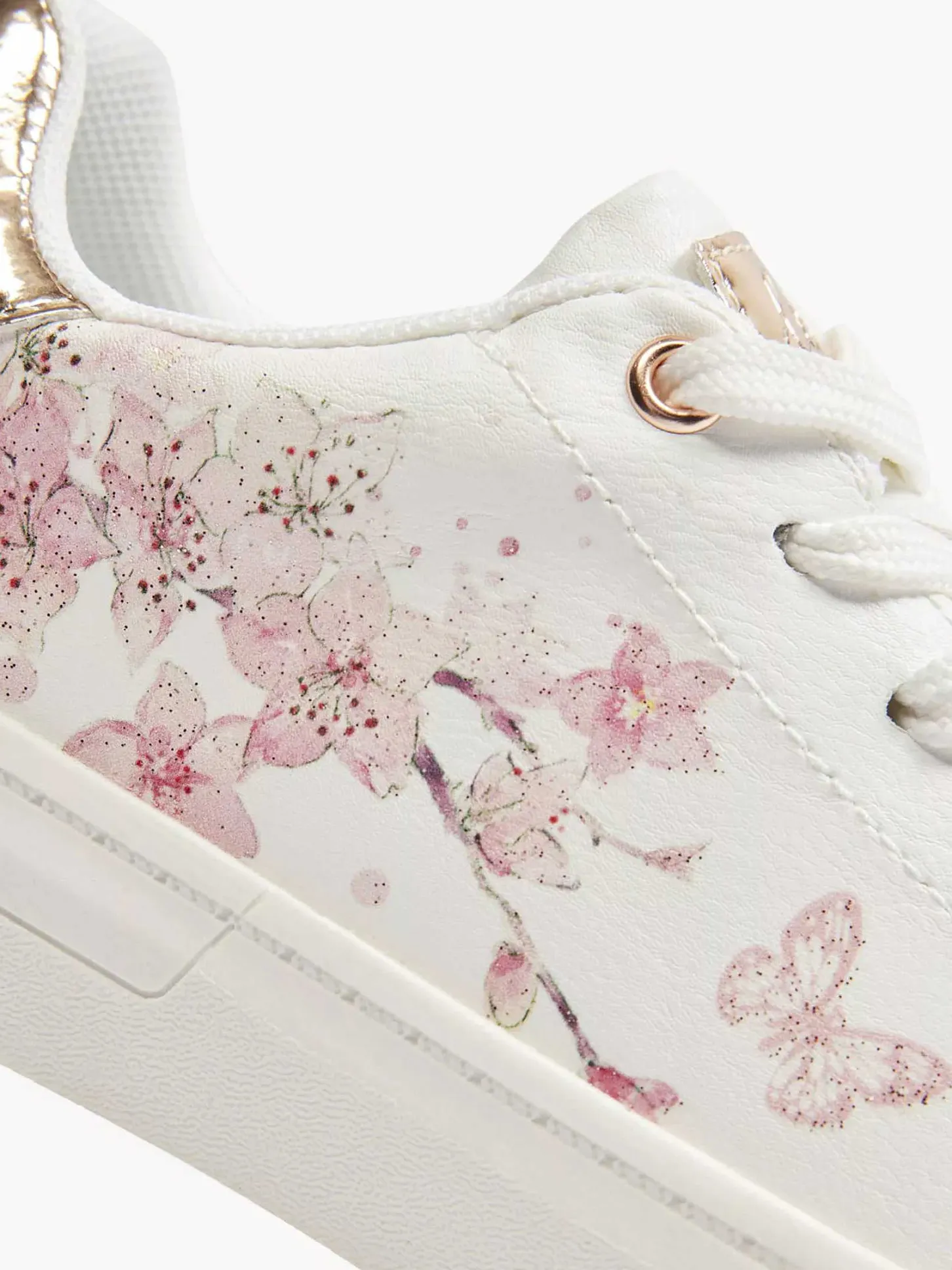 Witte Sneaker Bloemenprint Kinderen Jongensschoenen
