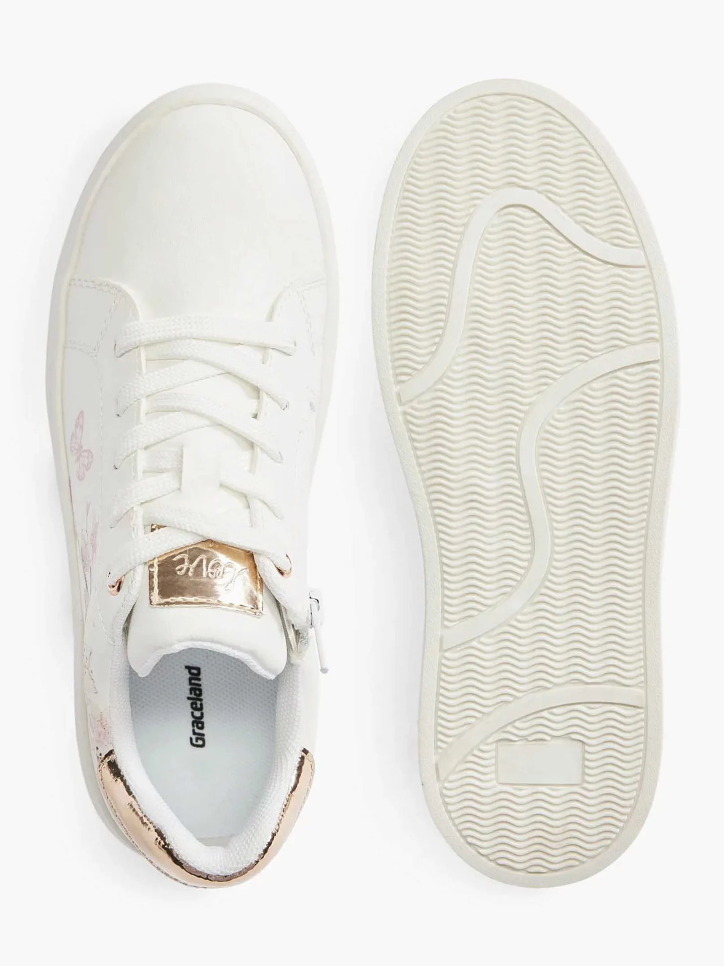 Witte Sneaker Bloemenprint Kinderen Jongensschoenen