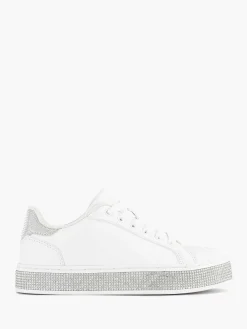 Outlet Witte Sneaker Steentjes Kinderen Jongensschoenen