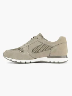 New Zandkleurige Leren Comfort Sneaker Dames Comfort Schoenen