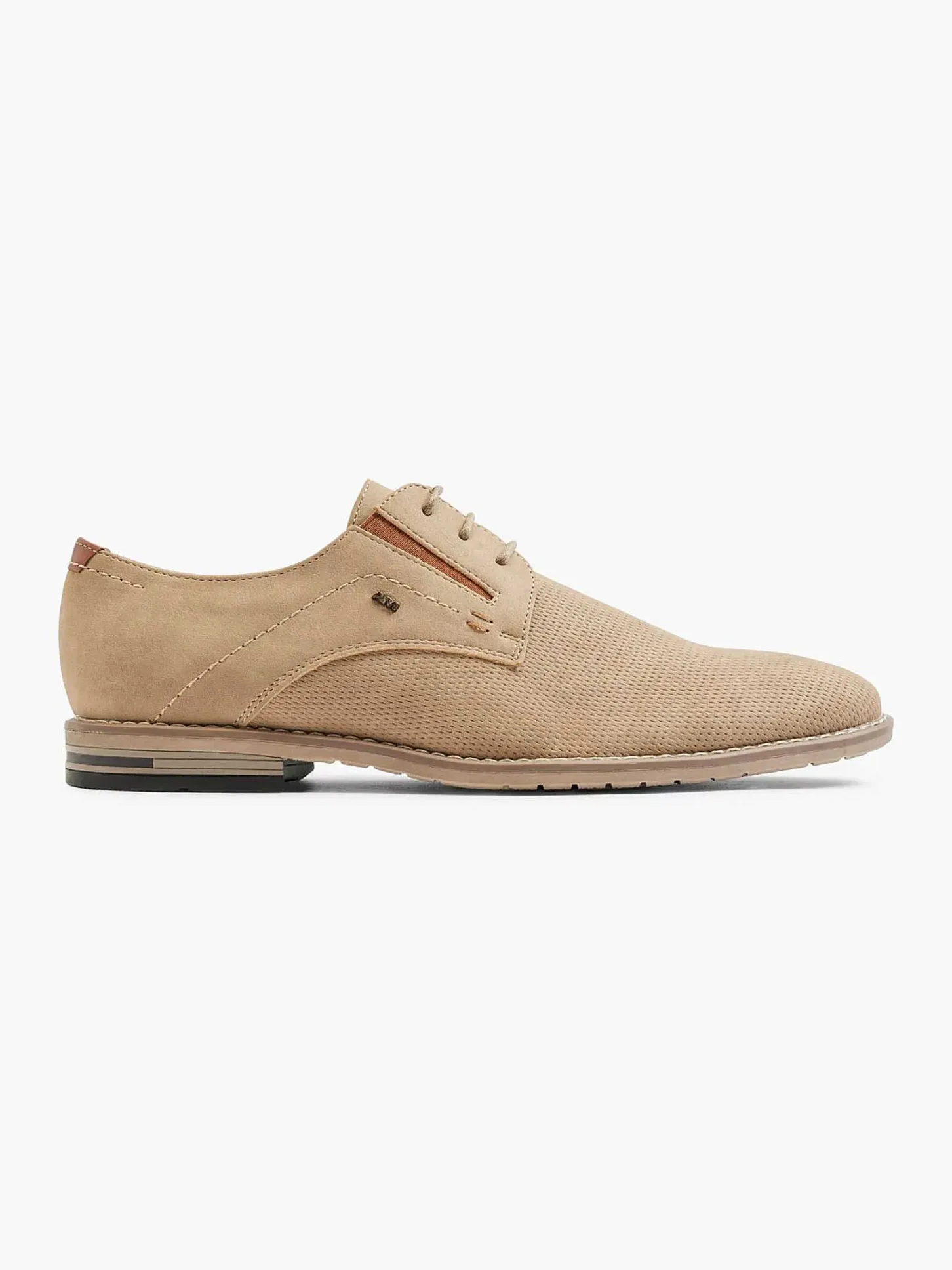 Zandkleurige Veterschoen Heren Geklede Schoenen