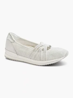 Sale Zilveren Comfort Instapper Dames Comfort Schoenen