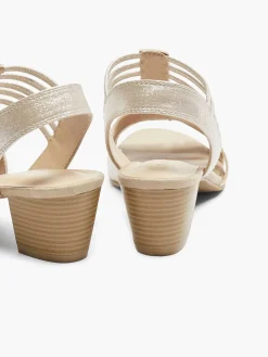 Zilveren Sandaal Elastisch Dames Sandalen