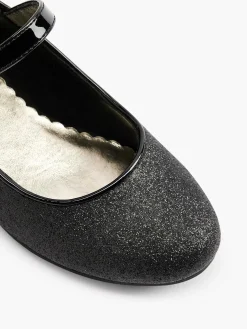 Clearance Zwarte Ballerina Glitters Kinderen Jongensschoenen