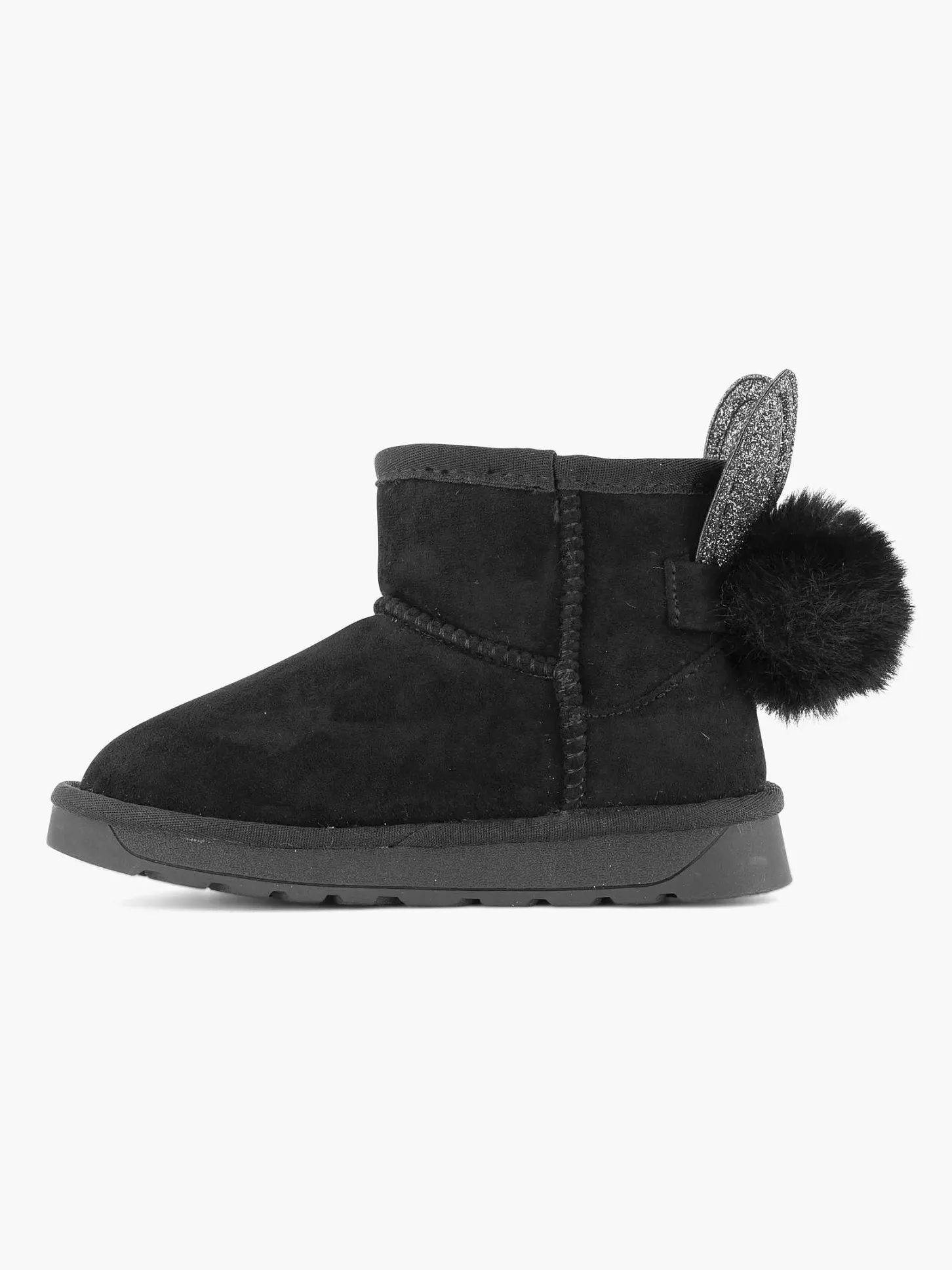 Clearance Zwarte Boot Konijn Gevoerd Kinderen Babyschoenen