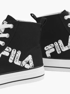 Zwarte Canvas Hoge Sneaker Dames Sneakers