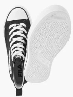 Zwarte Canvas Hoge Sneaker Dames Sneakers