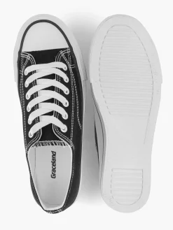 Sale Zwarte Canvas Sneaker Dames Sneakers
