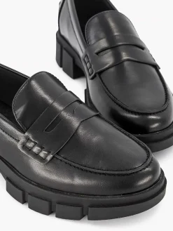 Sale Zwarte Chunky Loafer Dames Instappers