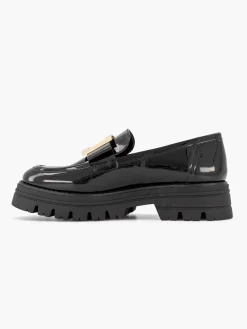 New Zwarte Chunky Loafer Lak Dames Instappers