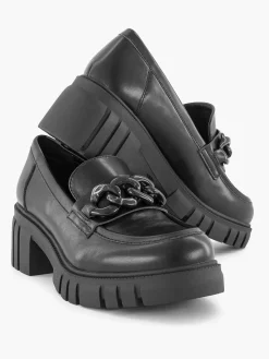 Best Zwarte Chunky Loafer Sietketting Dames Instappers