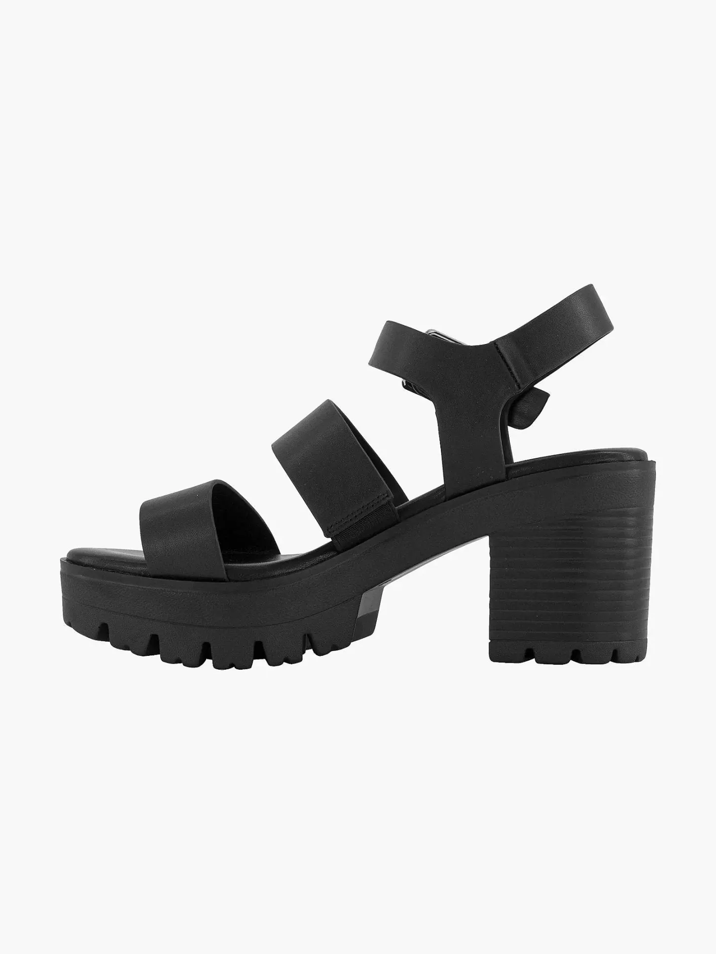 Clearance Zwarte Chunky Sandalette Dames Sandalen
