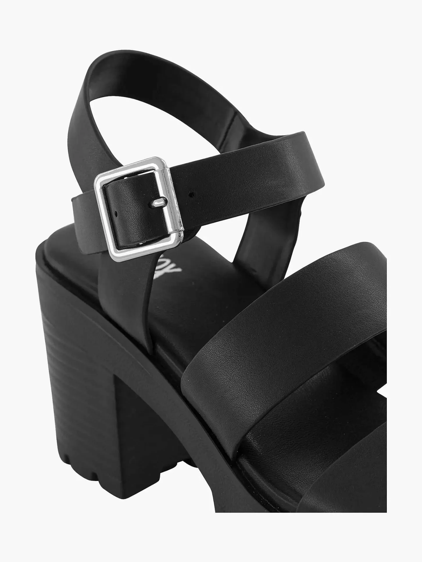 Clearance Zwarte Chunky Sandalette Dames Sandalen