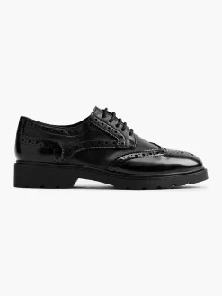 Online Zwarte Chunky Veterschoen Dames Instappers