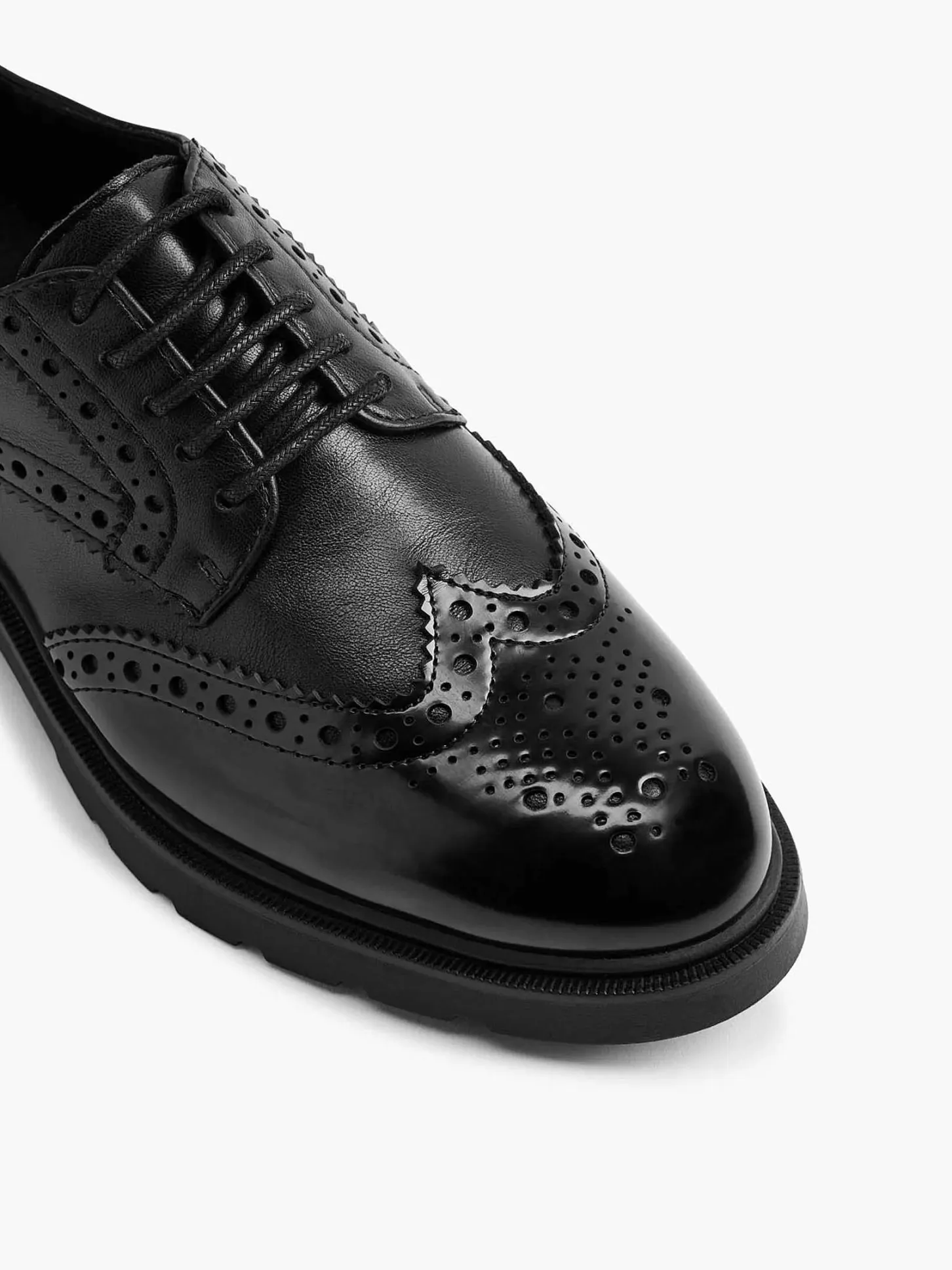 Online Zwarte Chunky Veterschoen Dames Instappers