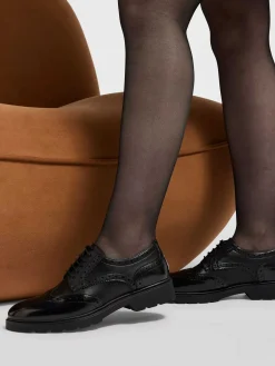 Online Zwarte Chunky Veterschoen Dames Instappers