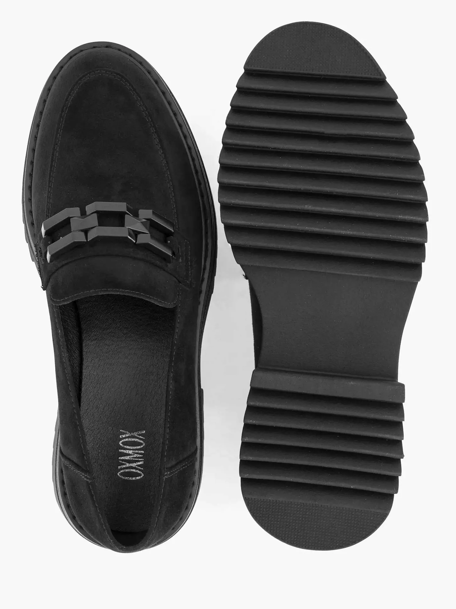 Outlet Zwarte Chuny Loafer Sierketting Dames Instappers