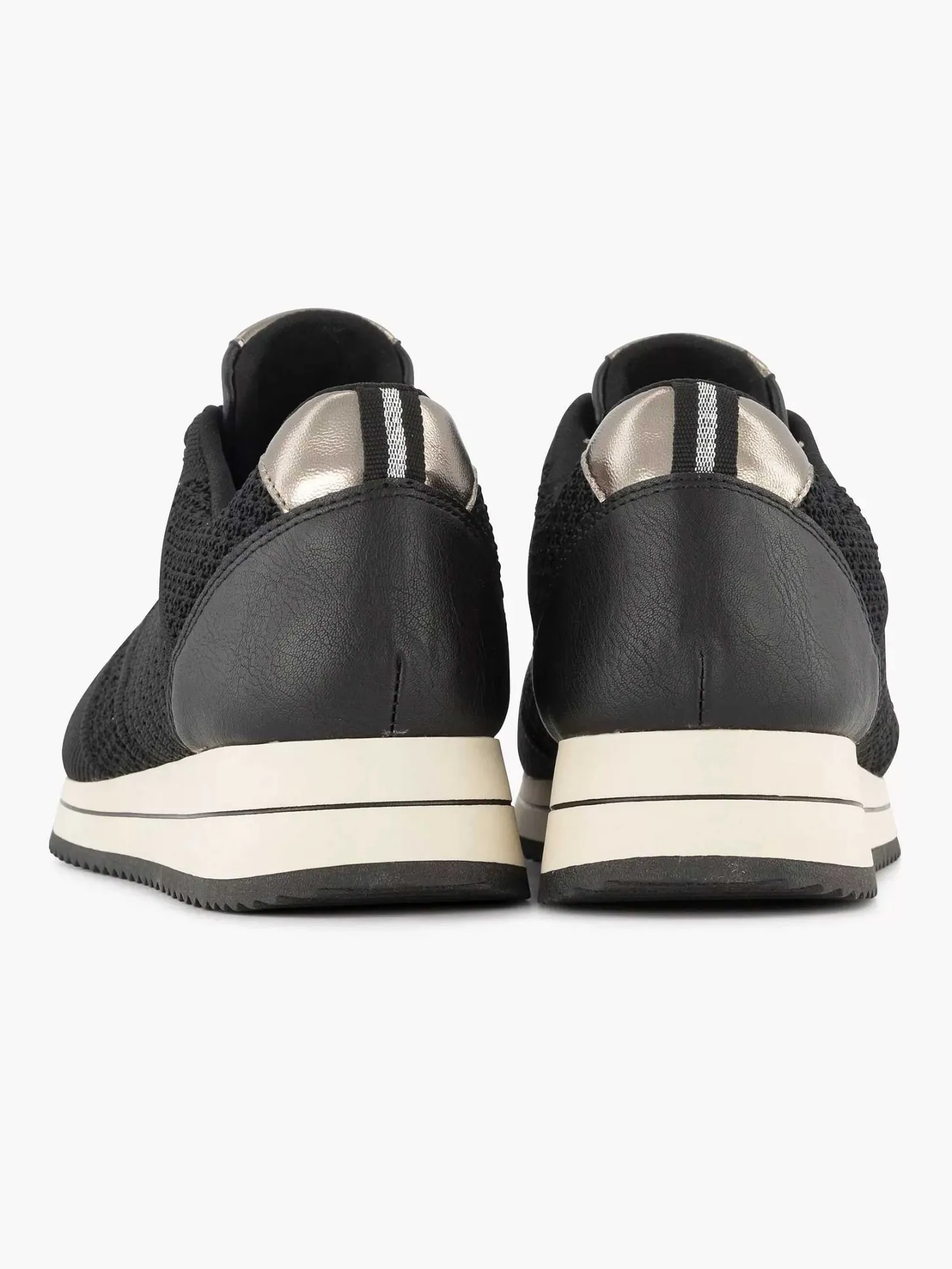 Hot Zwarte Comfort Sneaker Knitted Dames Sneakers