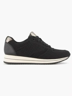 Hot Zwarte Comfort Sneaker Knitted Dames Sneakers