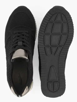 Hot Zwarte Comfort Sneaker Knitted Dames Sneakers