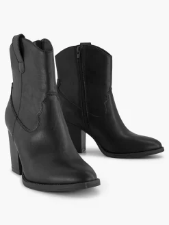 Hot Zwarte Cowboy Laars Hak Dames Enkellaarzen & Boots
