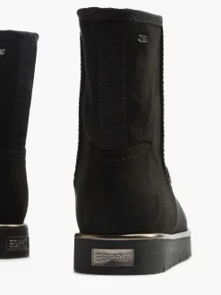 Outlet Zwarte Enkelboot Gevoerd Dames Enkellaarzen & Boots