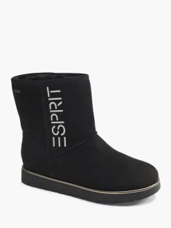 Outlet Zwarte Enkelboot Gevoerd Dames Enkellaarzen & Boots