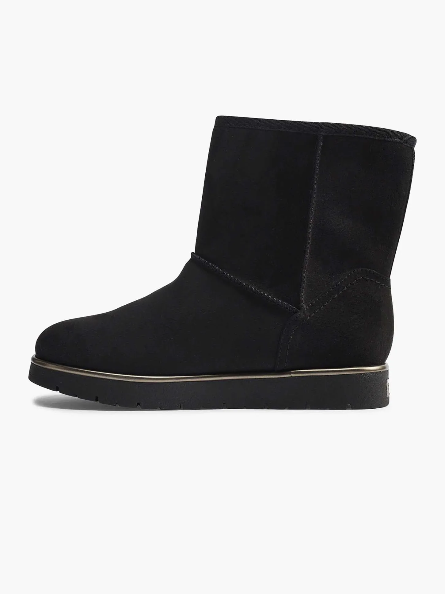 Outlet Zwarte Enkelboot Gevoerd Dames Enkellaarzen & Boots