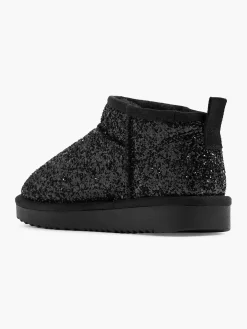 Discount Zwarte Enkelboot Glitters Gevoerd Dames Enkellaarzen & Boots