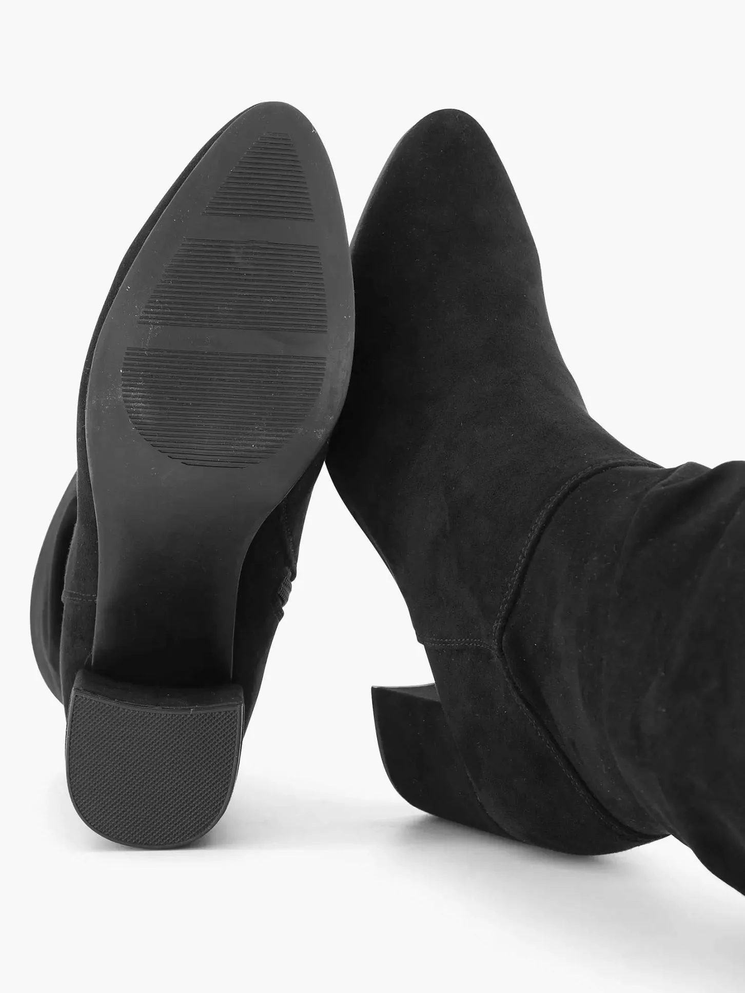 New Zwarte Enkellaars Hak Dames Laarzen