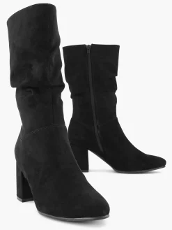 New Zwarte Enkellaars Hak Dames Laarzen