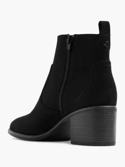 Zwarte Enkellaars Hak Dames Enkellaarzen & Boots
