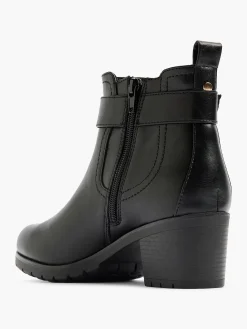 New Zwarte Enkellaars Siergesp Dames Enkellaarzen & Boots