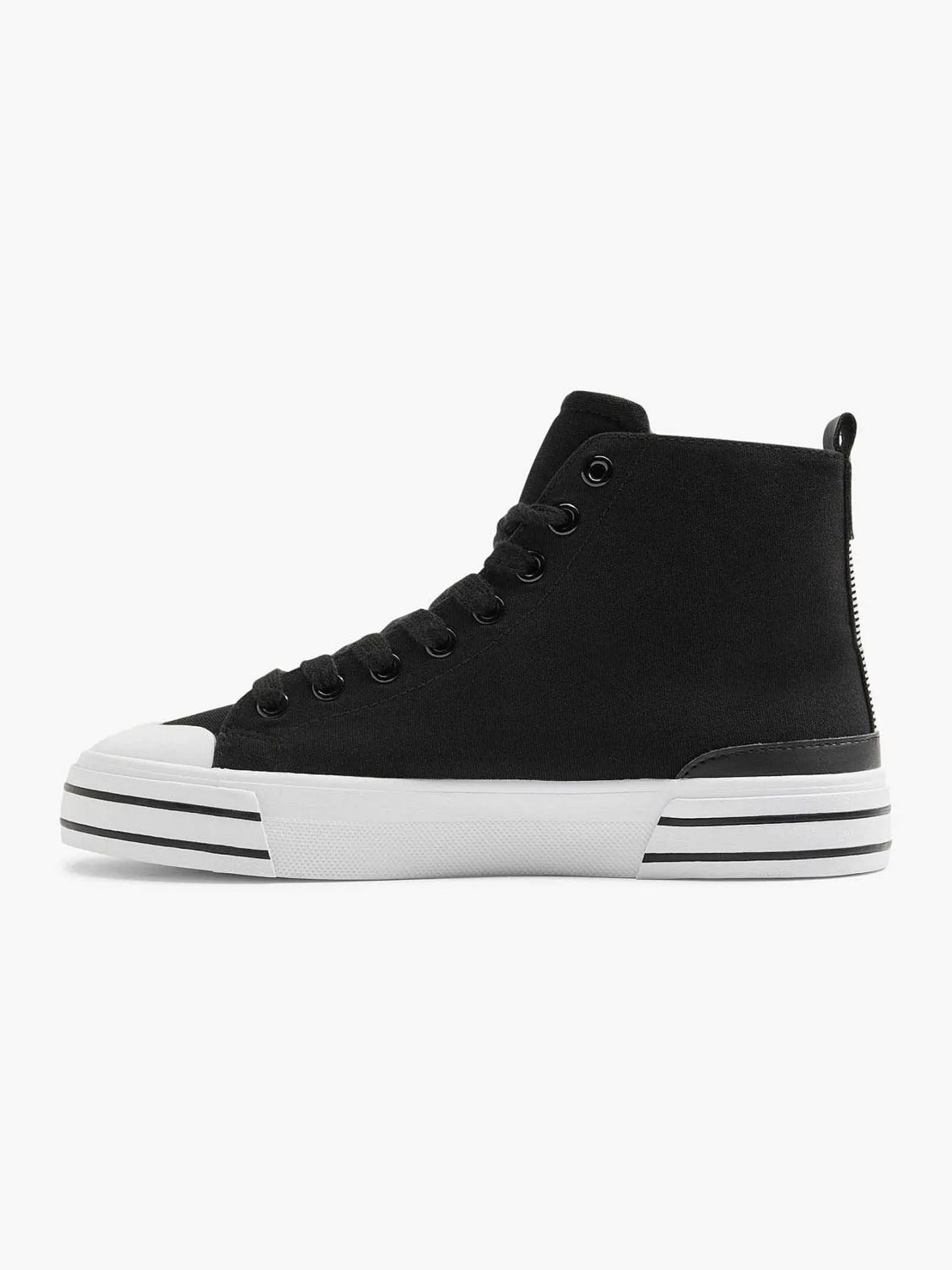 Discount Zwarte Hoge Canvas Sneaker Hartje Dames Sneakers