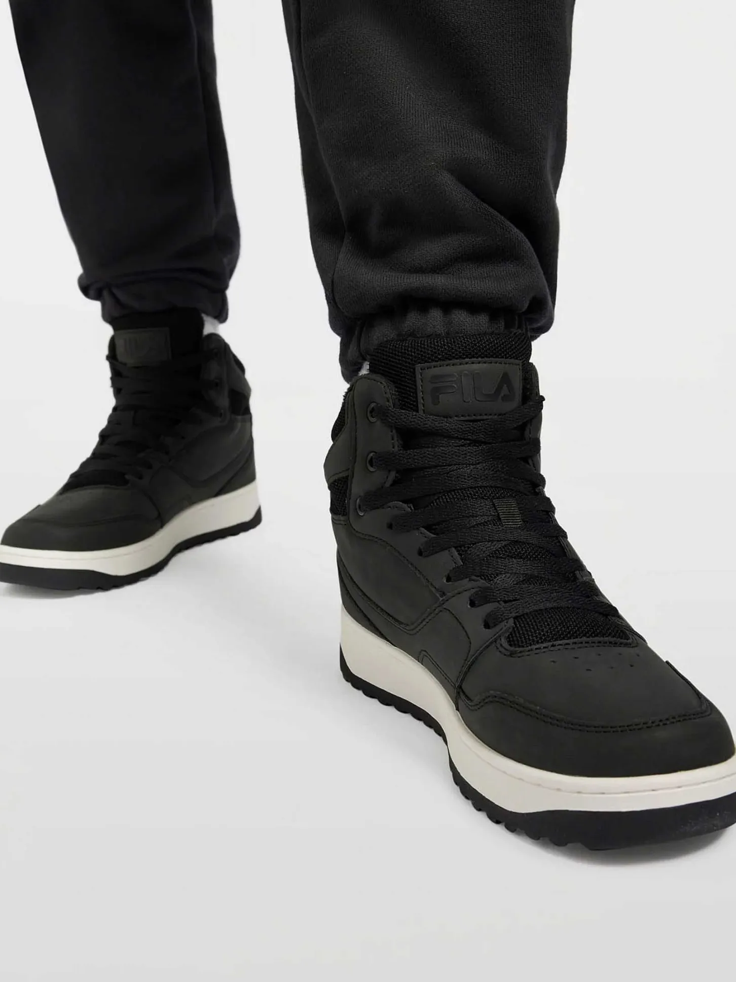 Clearance Zwarte Hoge Sneaker Heren Sneakers