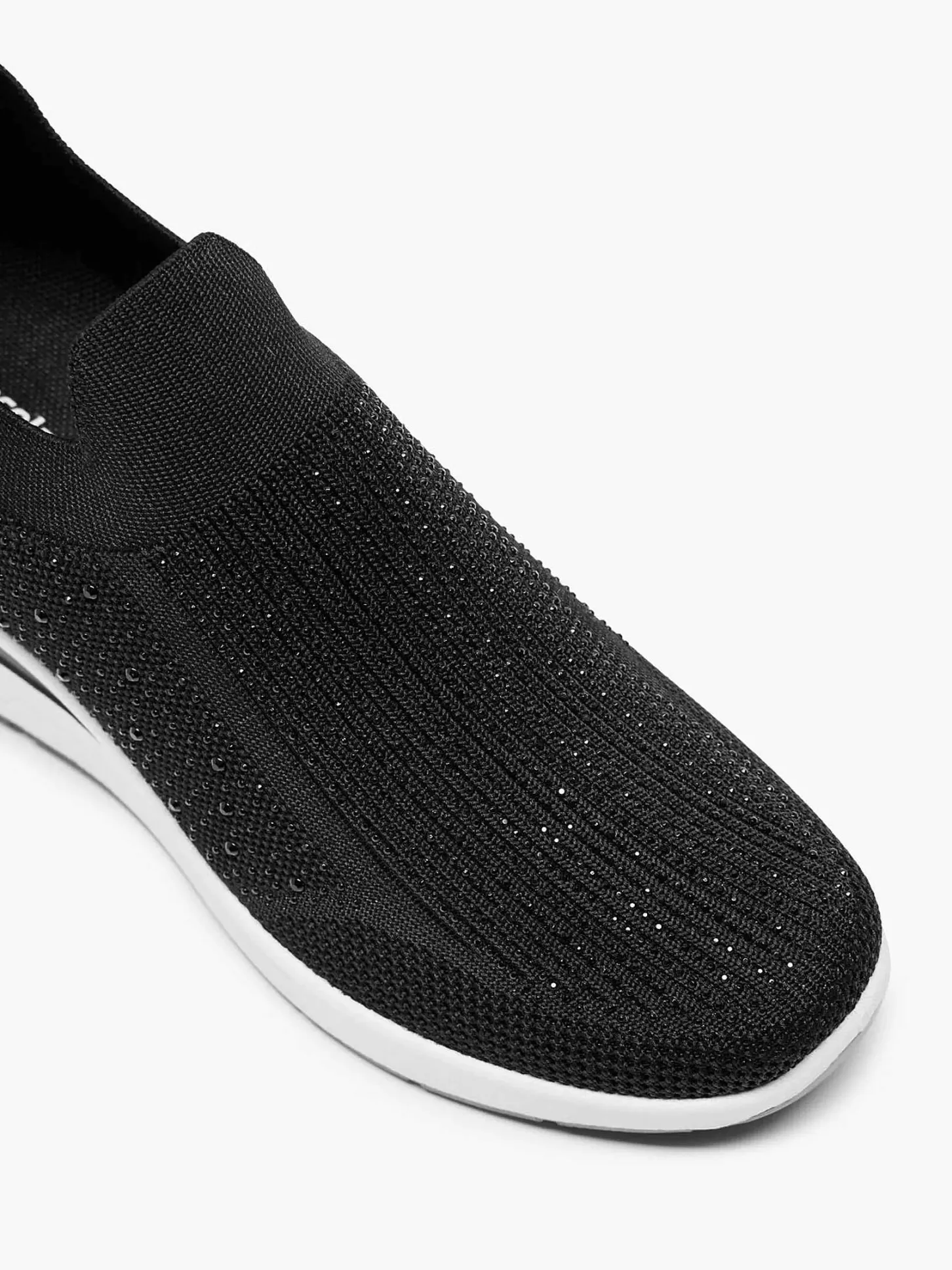 Clearance Zwarte Instapper Steentjes Dames Instappers