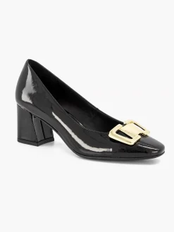 Clearance Zwarte Lak Pump Siergesp Dames Pumps