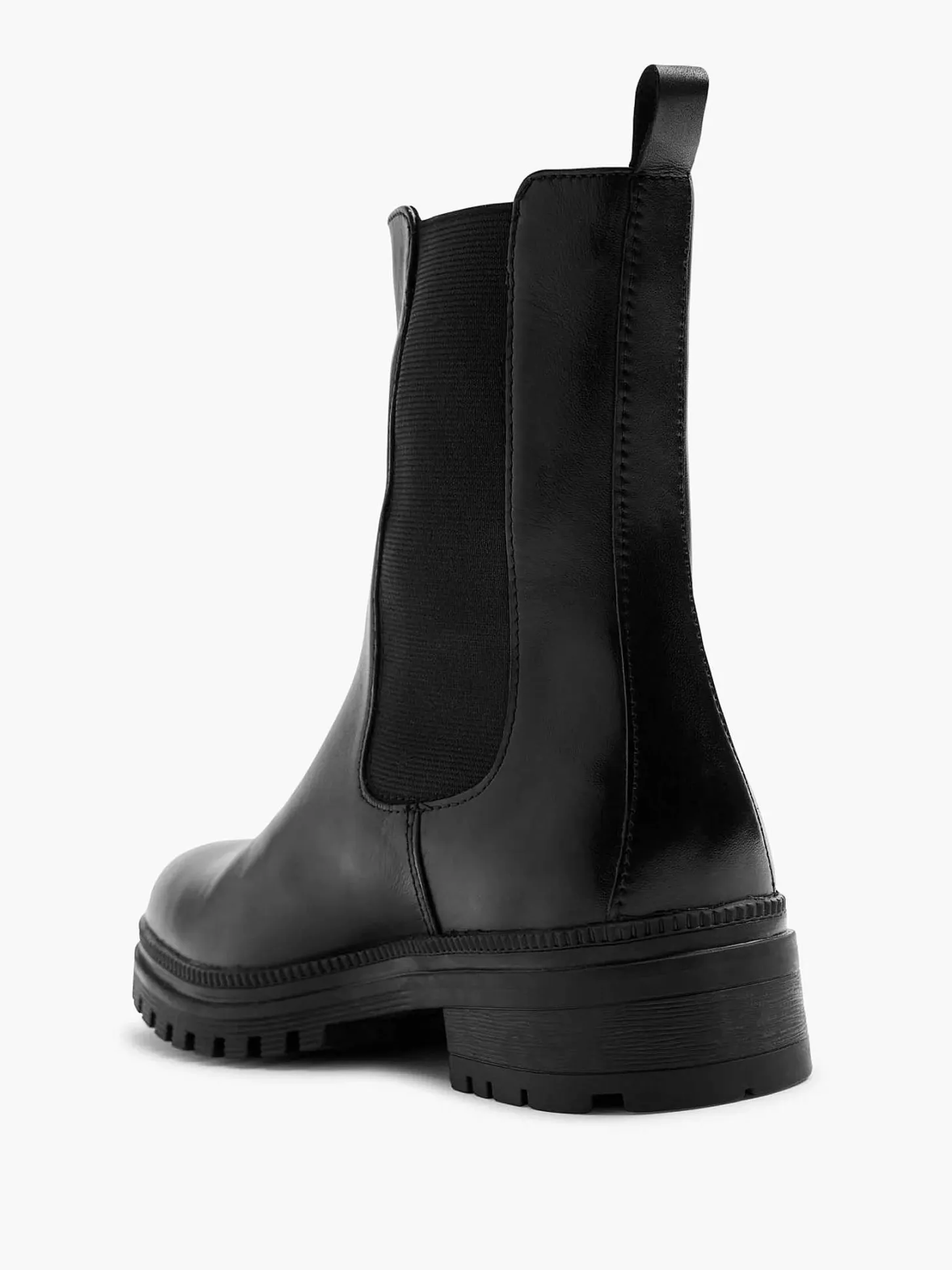 New Zwarte Leren Chelsea Boot Dames Enkellaarzen & Boots