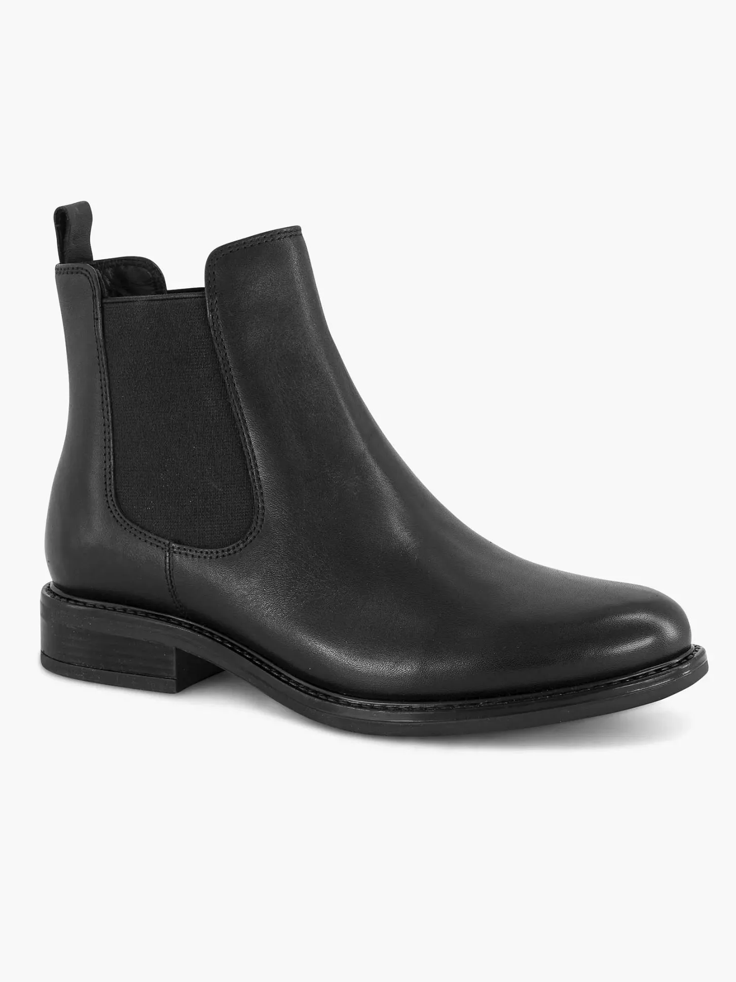 Clearance Zwarte Leren Chelsea Boot Dames Enkellaarzen & Boots