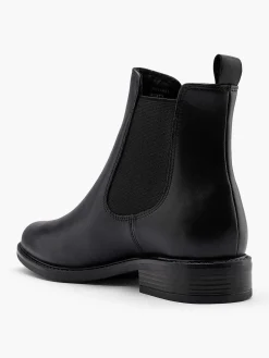Clearance Zwarte Leren Chelsea Boot Dames Enkellaarzen & Boots